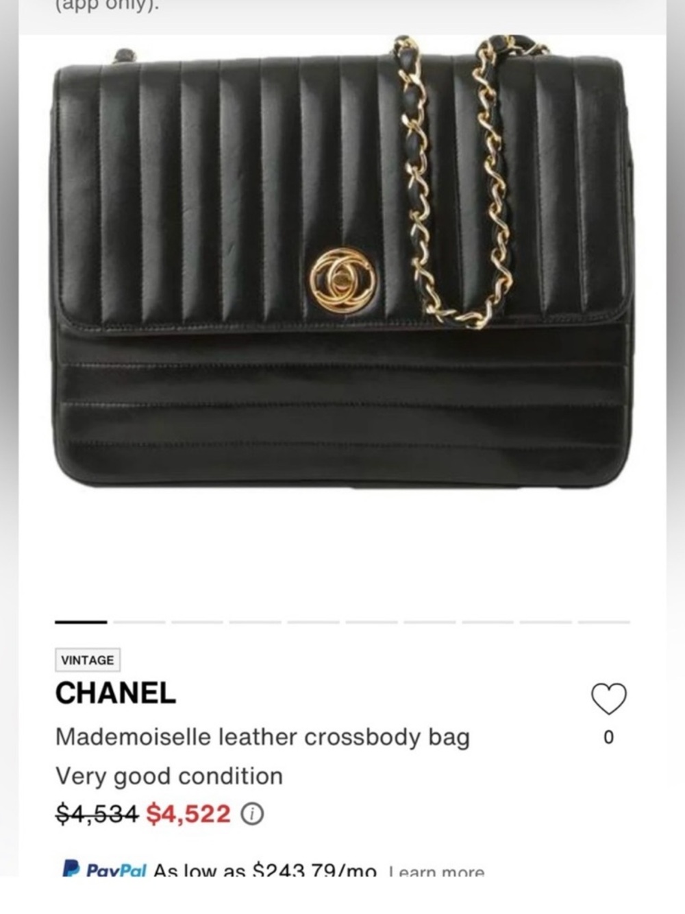 CHANEL Classic Flap Leather Mademoiselle Bag Black - Picture 16 of 16